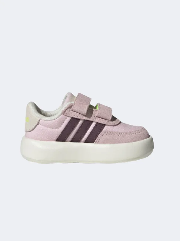 Adidas Breaknet 2 Infant Girls Sportswear Shoes Pink/Maroon/White