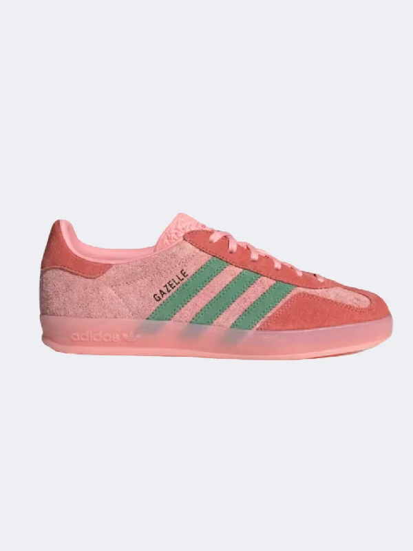 Adidas Gazelle Indoor Women Original Shoes Pink Spark/Green