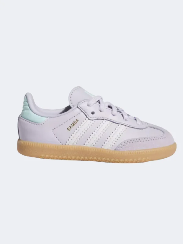 Adidas Samba Og Infant Girls Original Shoes Silver Dawn/White