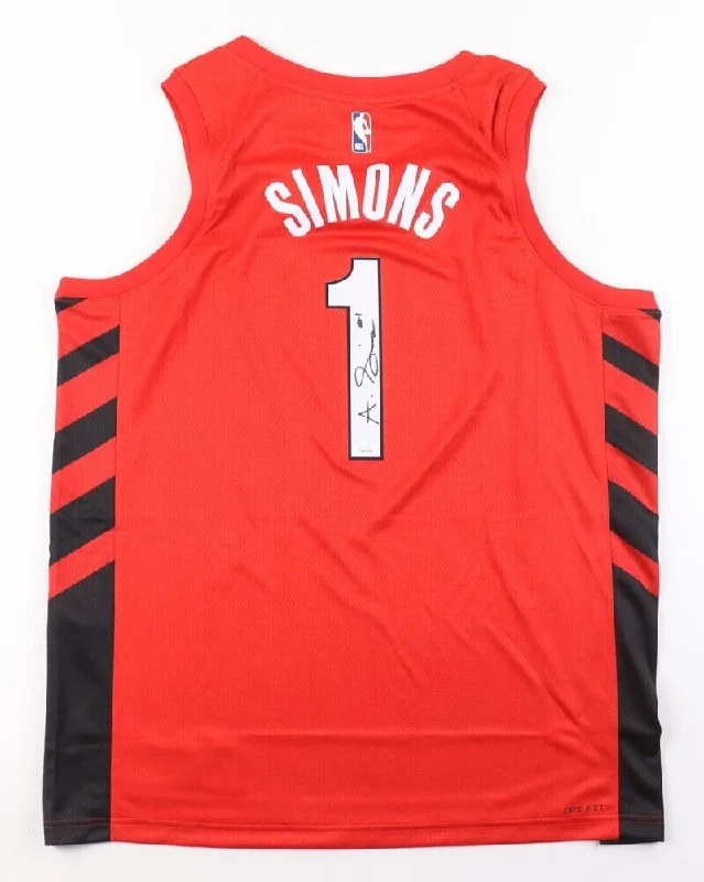 Anfernee Simons Signed Trail Blazers Jersey (JSA) Portland's 2018 1st Round Pick