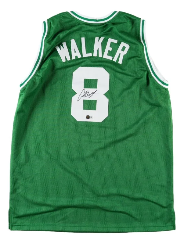 Antoine Walker Boston Signed Green Basketball Jersey BAS