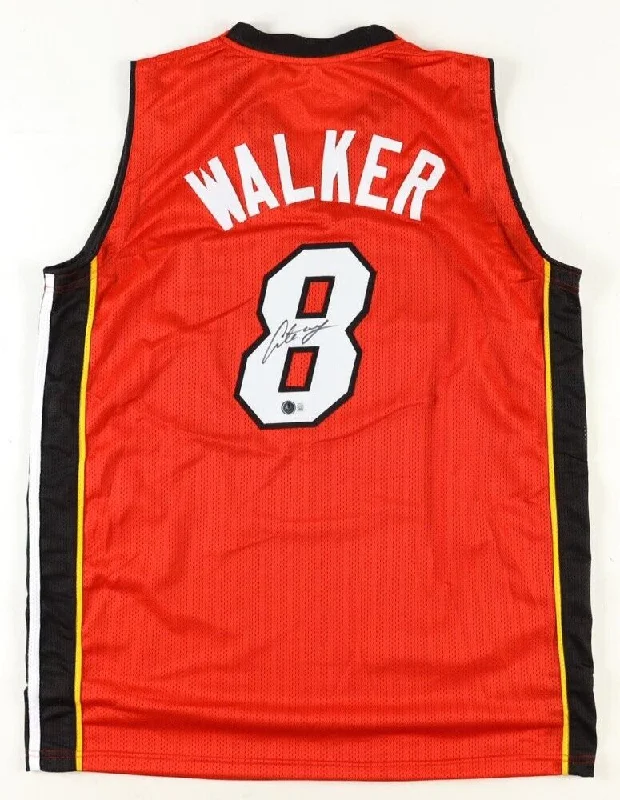 Antoine Walker Signed Red Miami Heat Jersey (Beckett) NBA Champion 2006