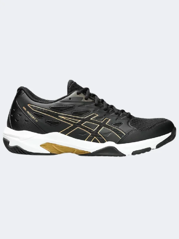 Asics Gel Rocket 11 Men Indoor Shoes Black/Pure Gold