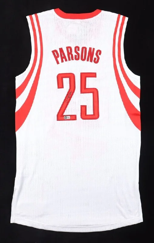 Chandler Parsons Signed Houston Rockets Adidas Jersey (Beckett) Ex-Florida Gator