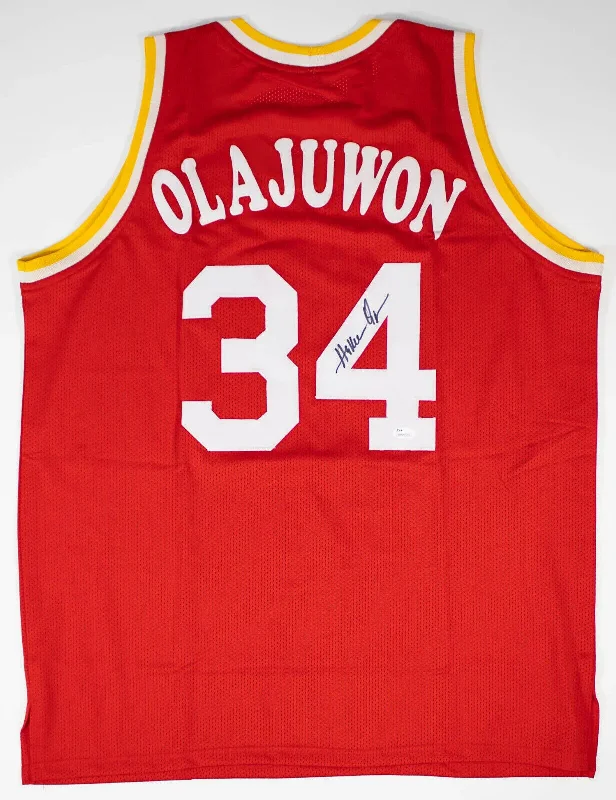 Hakeem Olajuwon Signed Houston Rockets Jersey (JSA COA) 12xAll-Star Center