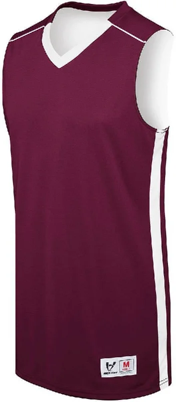 High Five 332400 Adult Reversible Competition Jersey  - Maroon White