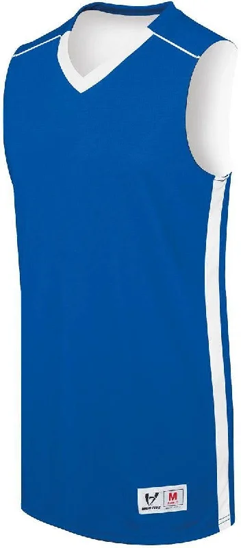 High Five 332400 Adult Reversible Competition Jersey  - Royal White