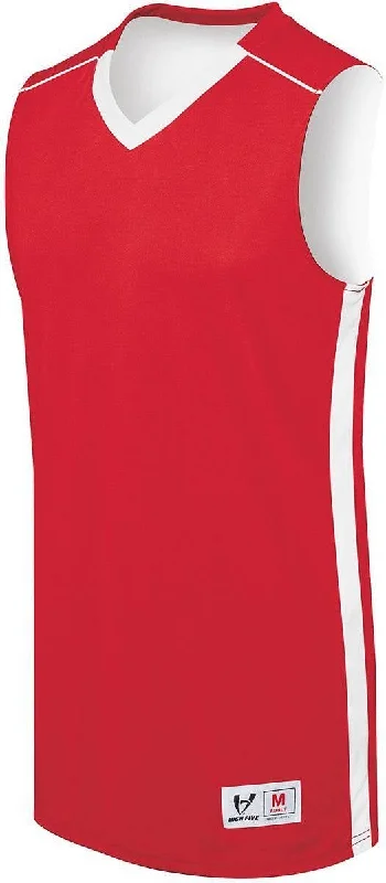 High Five 332400 Adult Reversible Competition Jersey  - Scarlet White