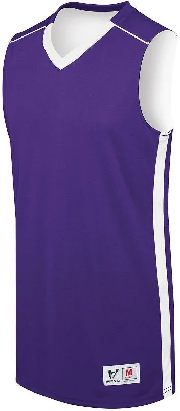 High Five 332401 Youth Competition Jersey  - Purple White