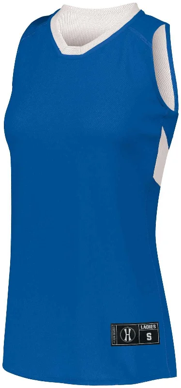 Holloway 224378 Ladies Dual-Side Single Ply Basketball Jersey - Royal White