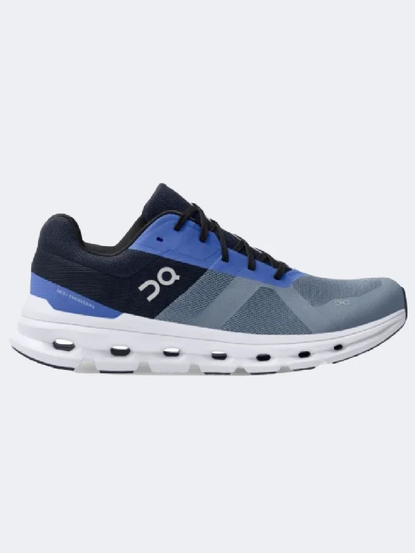 On Cloudrunner Men Running Shoes Metal/Midnight