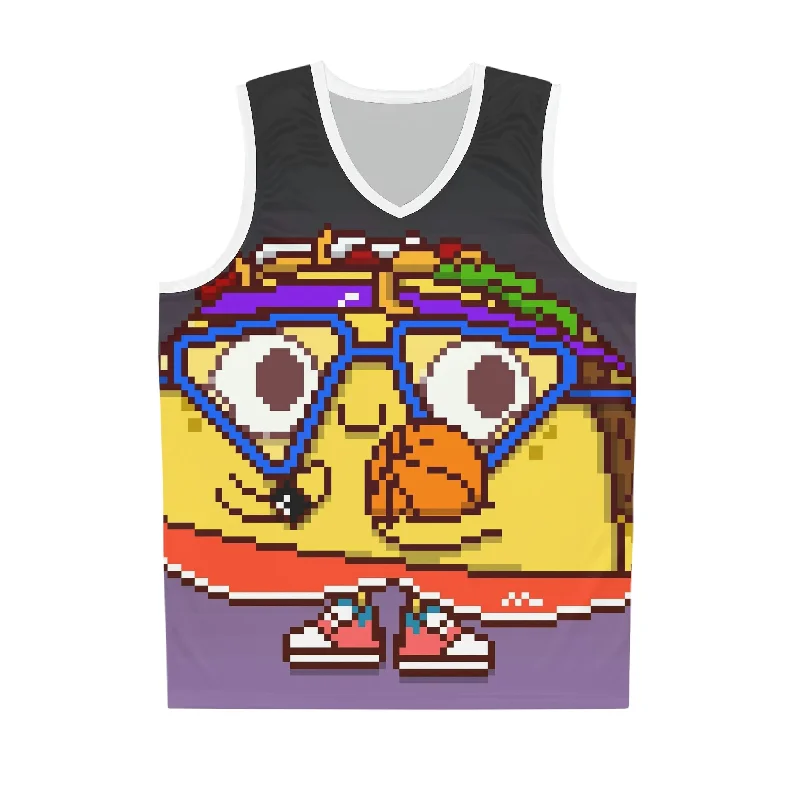 Orange Ball Taco Pro Player Basketball Jersey