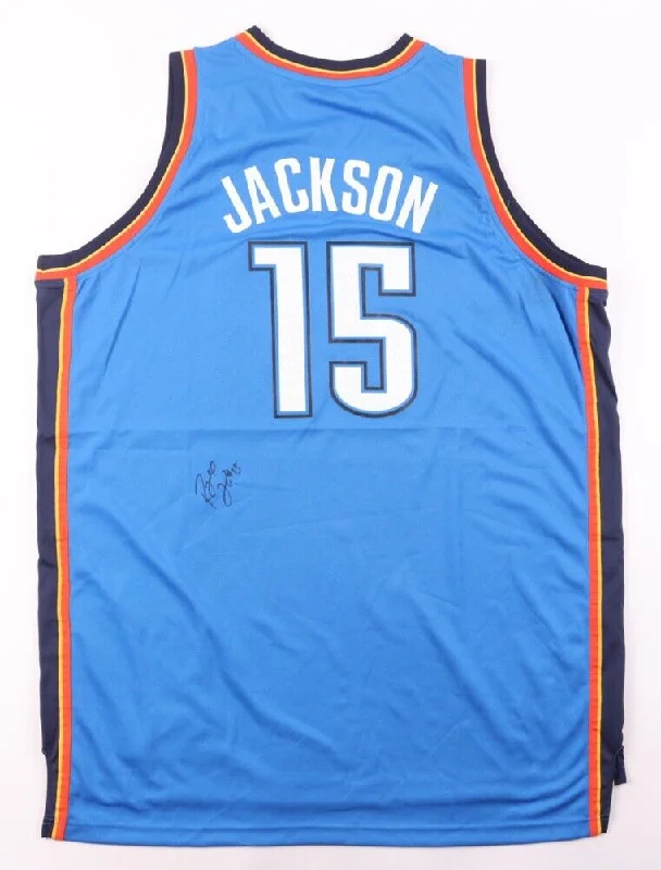 Reggie Jackson Signed Oklahoma City Thunder Jersey (JSA COA) 2011 1st Round Pick