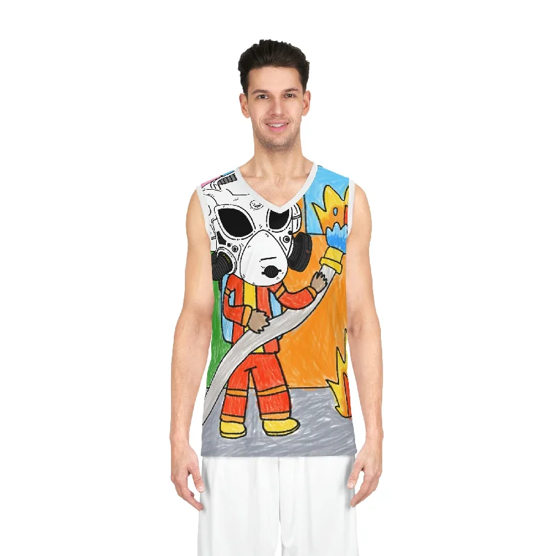 Robot Fire Fighter LOL Alien Visitor Basketball Jersey