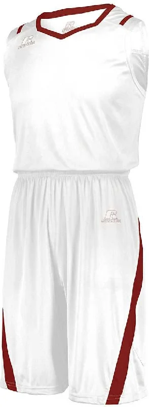 Russell 3B1X2M Athletic Cut Jersey - White True Red