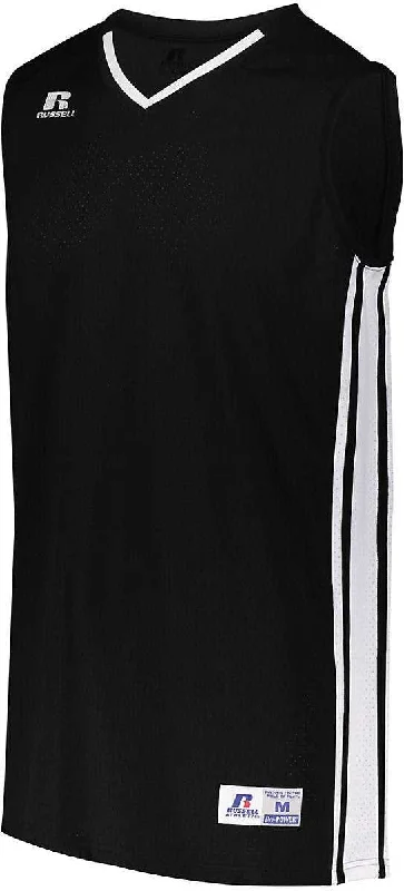 Russell 4B1VTB Youth Legacy Basketball Jersey - Black White