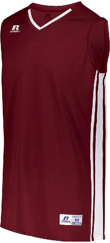 Russell 4B1VTB Youth Legacy Basketball Jersey - Cardinal White