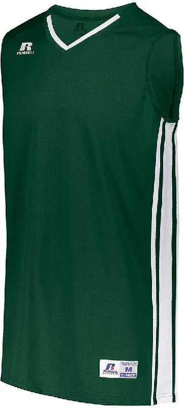 Russell 4B1VTB Youth Legacy Basketball Jersey - Dark Green White