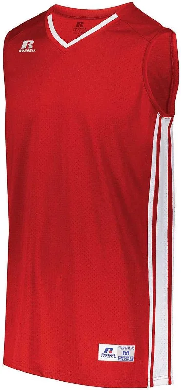 Russell 4B1VTB Youth Legacy Basketball Jersey - True Red White