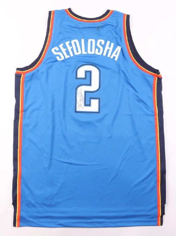 Thabo Sefolosha Signed Oklahoma City Thunder Jersey (JSA COA) 2006 1st Round Pck