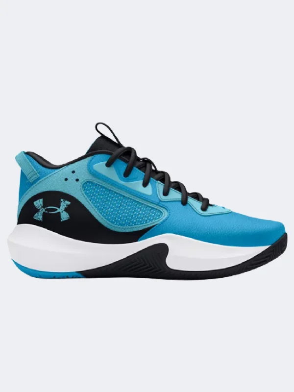 Under Armour Lockdown 6 Gs-Boys Basketball Shoes Black/Sky Blue