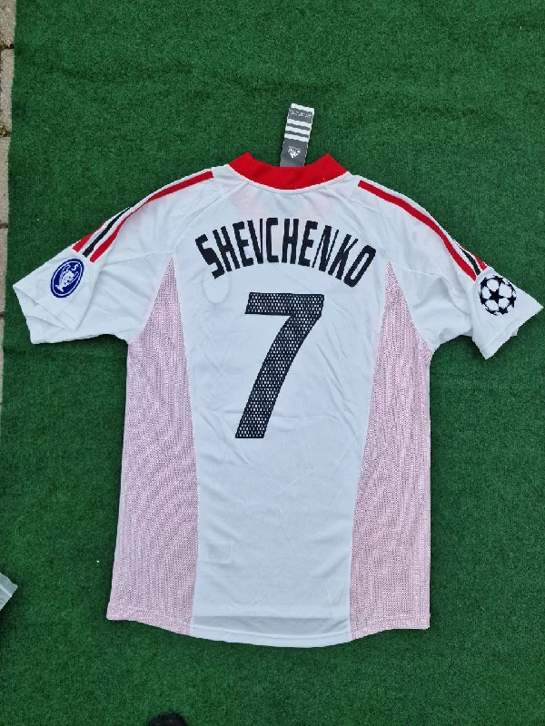 2003 Andry Schevchenko AC Milan White Retro Jersey