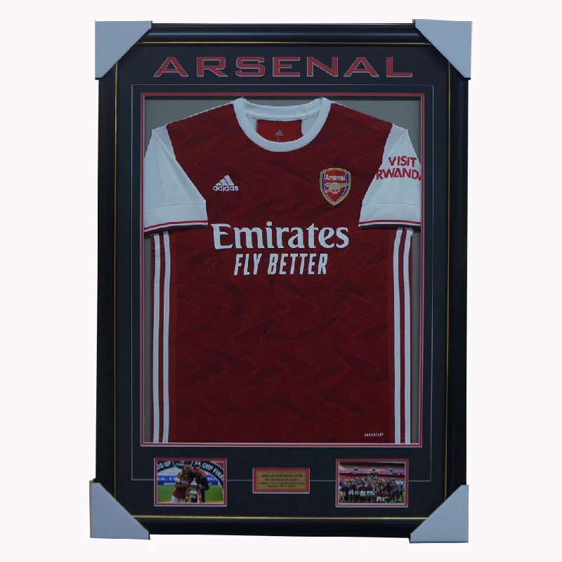 Arsenal Signed 2019/20 FA Cup Champions Team Signed Jersey Framed - 4534