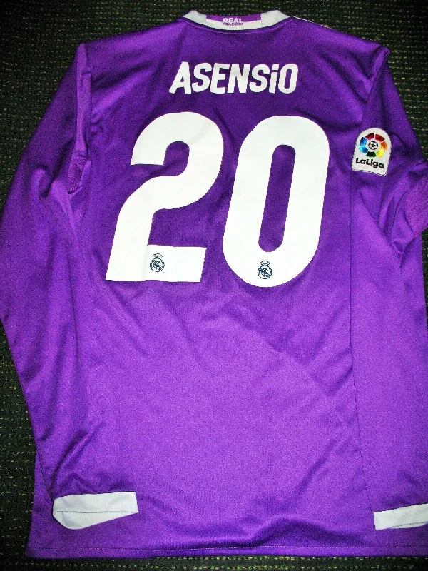 Asensio Real Madrid 2016 2017 Purple Long Sleeve Jersey Shirt Trikot