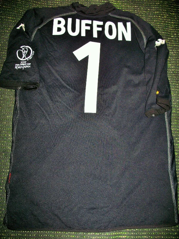 Buffon Italy Kappa 2002 World Cup Black Jersey Shirt XL