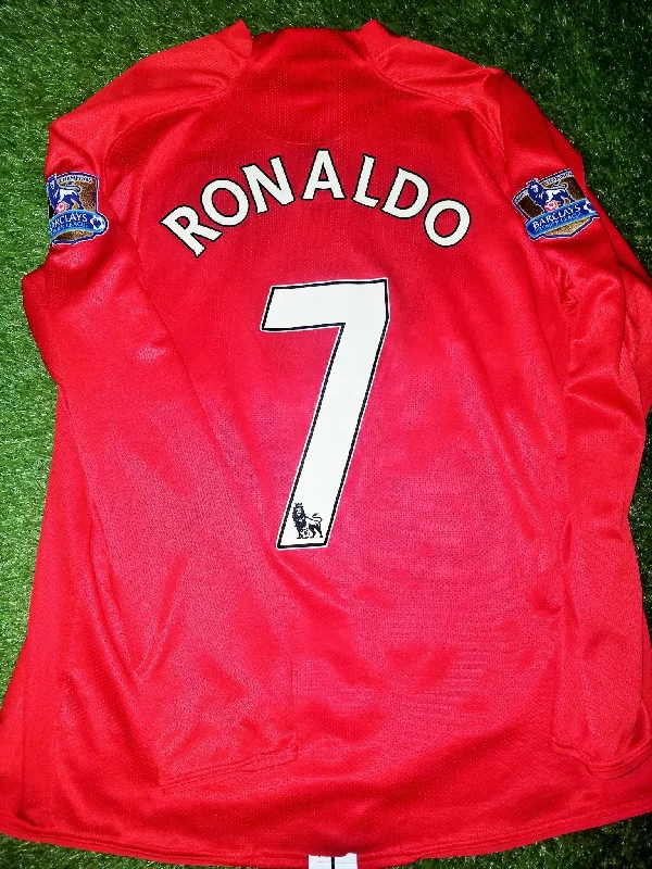 Cristiano Ronaldo Manchester United 2007 2008 Long Sleeve Jersey Shirt XL 237925-666