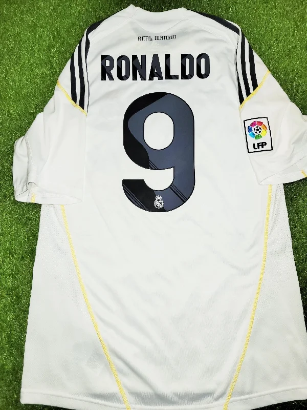 Cristiano Ronaldo Real Madrid 2009 2010 DEBUT Home Soccer Jersey Shirt M SKU# E84352