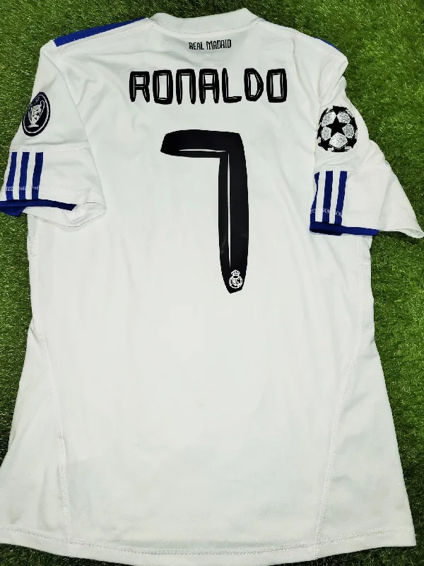 Cristiano Ronaldo Real Madrid 2010 2011 UEFA Home Soccer Jersey Shirt M SKU# P96163 AV1001