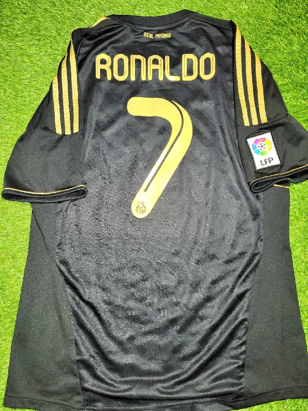 Cristiano Ronaldo Real Madrid 2011 2012 Away Soccer Jersey Shirt L SKU# V13642