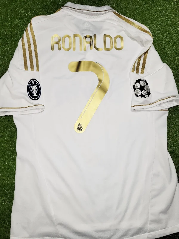 Cristiano Ronaldo Real Madrid 2011 2012 UEFA Soccer Jersey Shirt L SKU# V13646