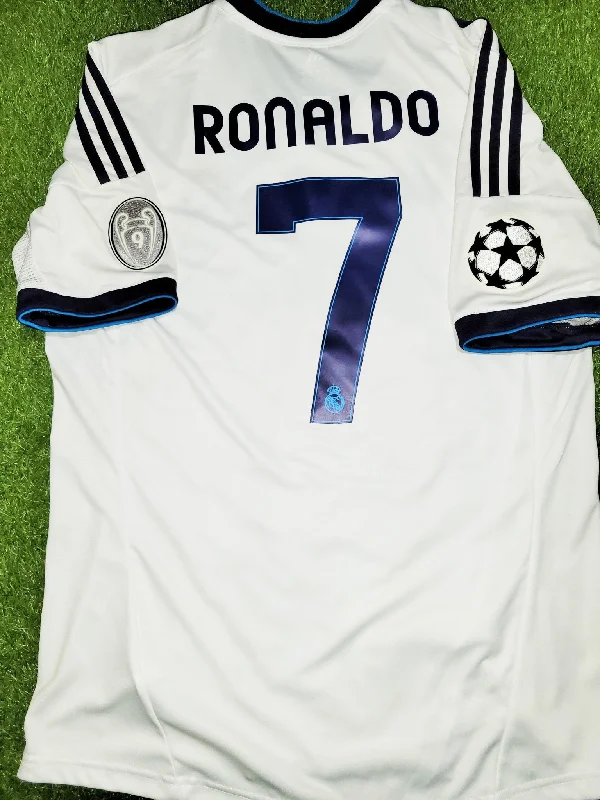 Cristiano Ronaldo Real Madrid 2012 2013 UEFA Soccer Jersey Shirt L SKU# W41768