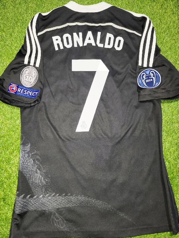 Cristiano Ronaldo Real Madrid 2014 2015 Yamamoto Dragon Y-3 UEFA Third Soccer Jersey Shirt L SKU# F49264