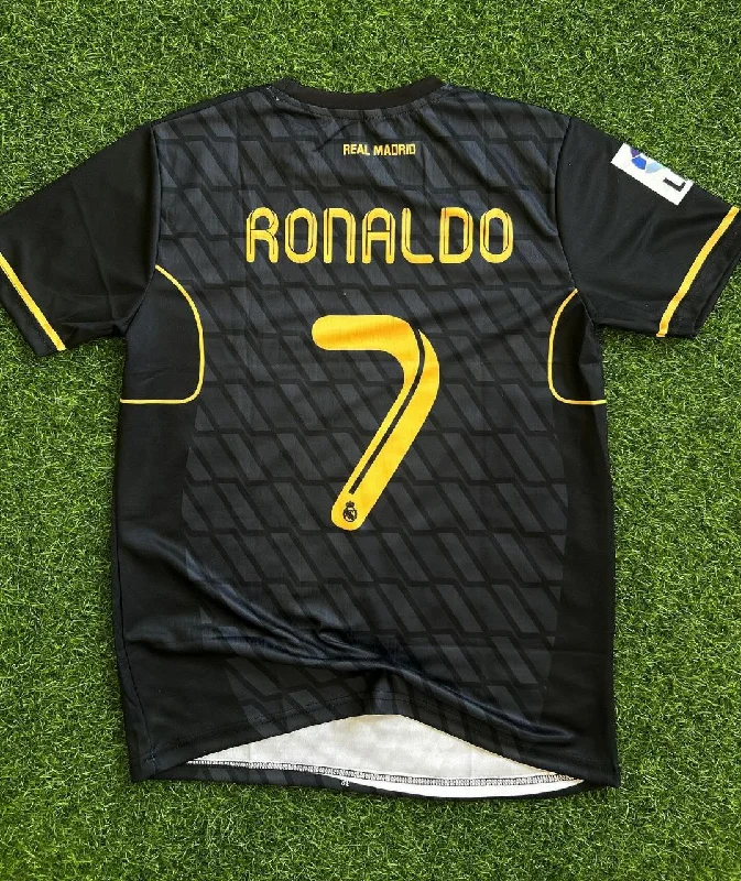 Cristiano Ronaldo Real Madrid Black Retro Jersey