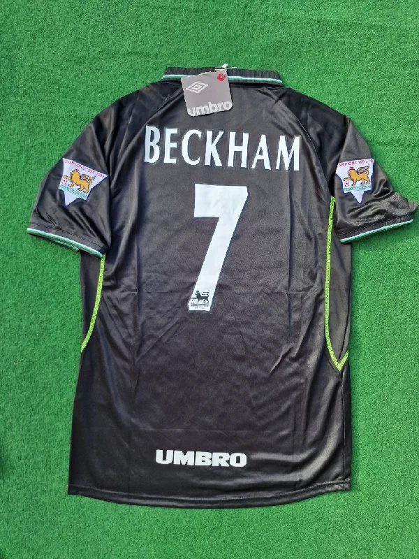 David Beckham Manchester United Black Retro Football Jersey