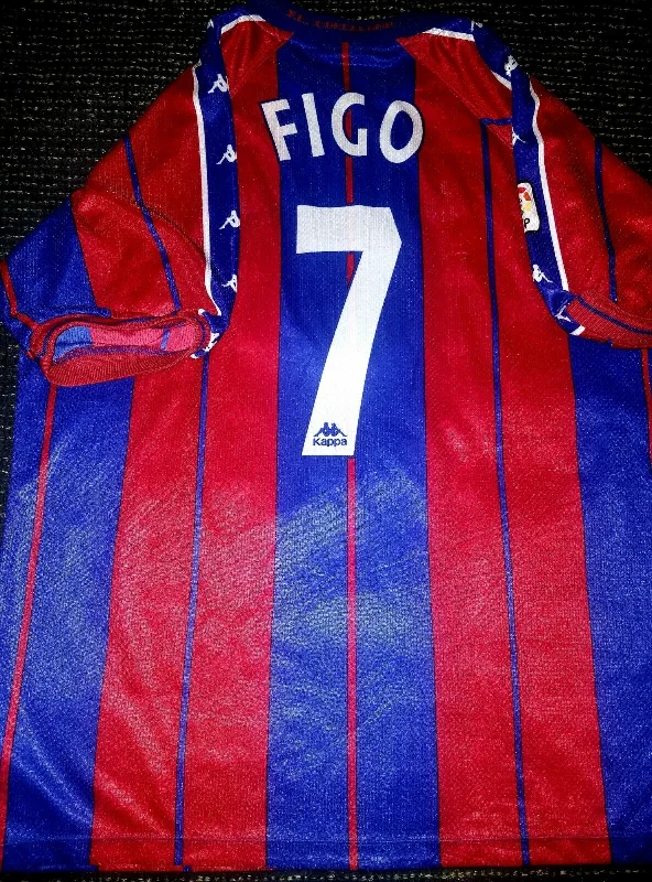 Figo Kappa Barcelona MATCH WORN 1997 1998 Jersey Shirt Camiseta XL