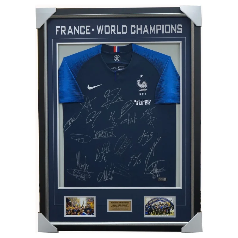 France Signed 2018 World Cup Champions Signed Jersey Framed 100% Authentic + Coa - 3473