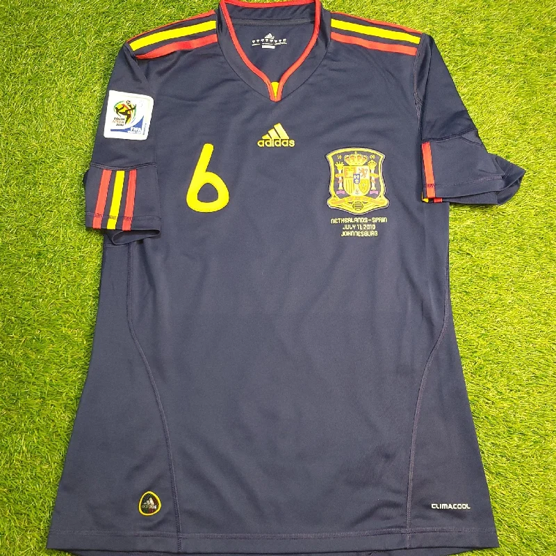 Iniesta Spain 2010 WORLD CUP Final Away Soccer Jersey Shirt M SKU# P47896