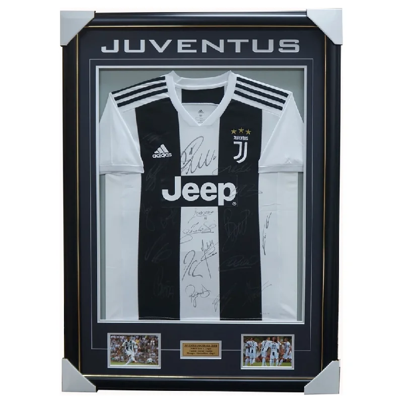 Juventus 2018/19 Signed Serie a Team Jersey Framed Chillieni Ronaldo Costa + Coa - 3290