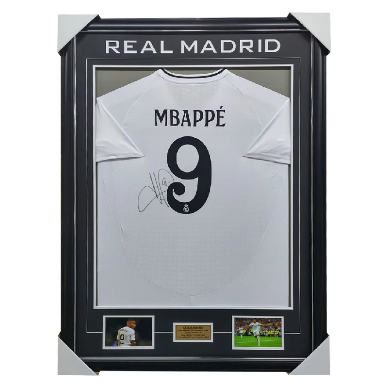 Kylian Mbappe Signed 2024/25 Real Madrid Jersey Framed - 6056