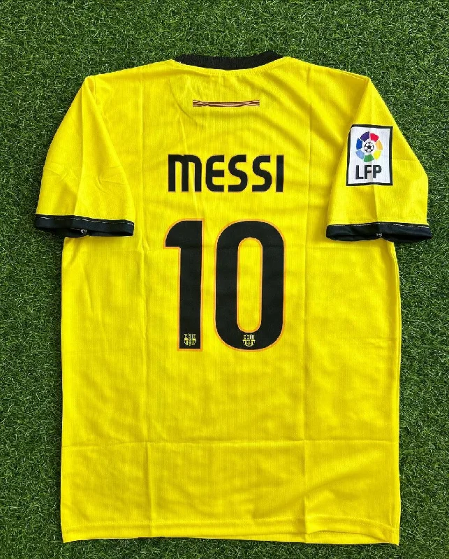 Lionel Messi 2008-09 Barcelona Yellow Retro Jersey