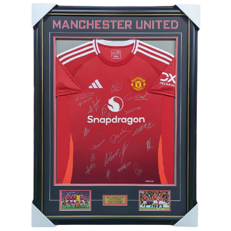 Manchester United Signed 2024/25 Team Signed Jersey Framed - 6053