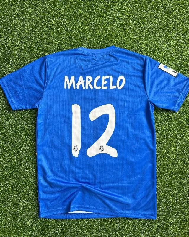 Marcelo 2013-14 Real Madrid Blue Retro Jersey