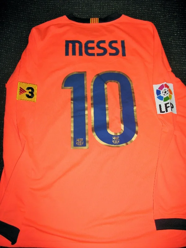 Messi Barcelona PLAYER ISSUE 2009 2010 Away Soccer Jersey Shirt M