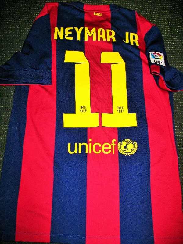 Neymar Barcelona 2014 2015 TREBLE SEASON Jersey Shirt Camiseta M