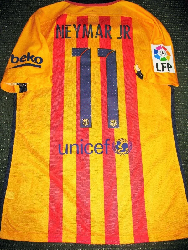 Neymar Barcelona Match Worn 2015 2016 Jersey Shirt Camiseta