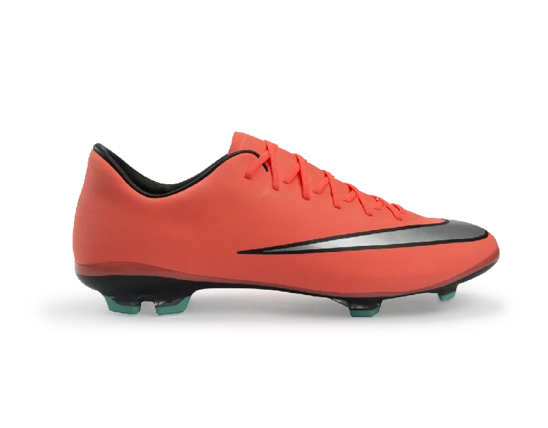 Nike Kids Mercurial Vapor X FG Bright Mango/Metallic Silver/Hyper Turquoise